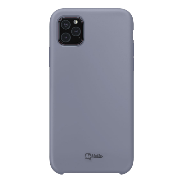 BeHello Premium iPhone 11 Pro Max Liquid Silicone Case Lavender Grey